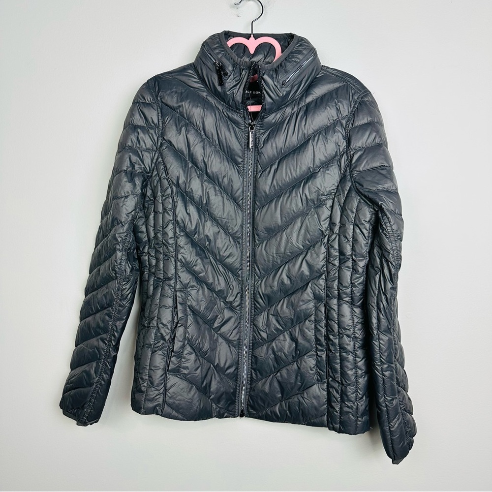 MICHAEL Michael Kors Gray Packable Down Fill Puffer Jacket Size Medium
